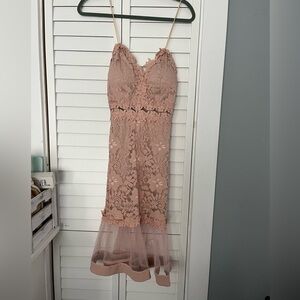 Light pink midi dress